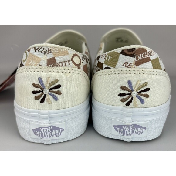 Vans Women Asher Divine Energy Natural/Multicolor Canvas Skate Shoes Size 8 NWT - Picture 8 of 11
